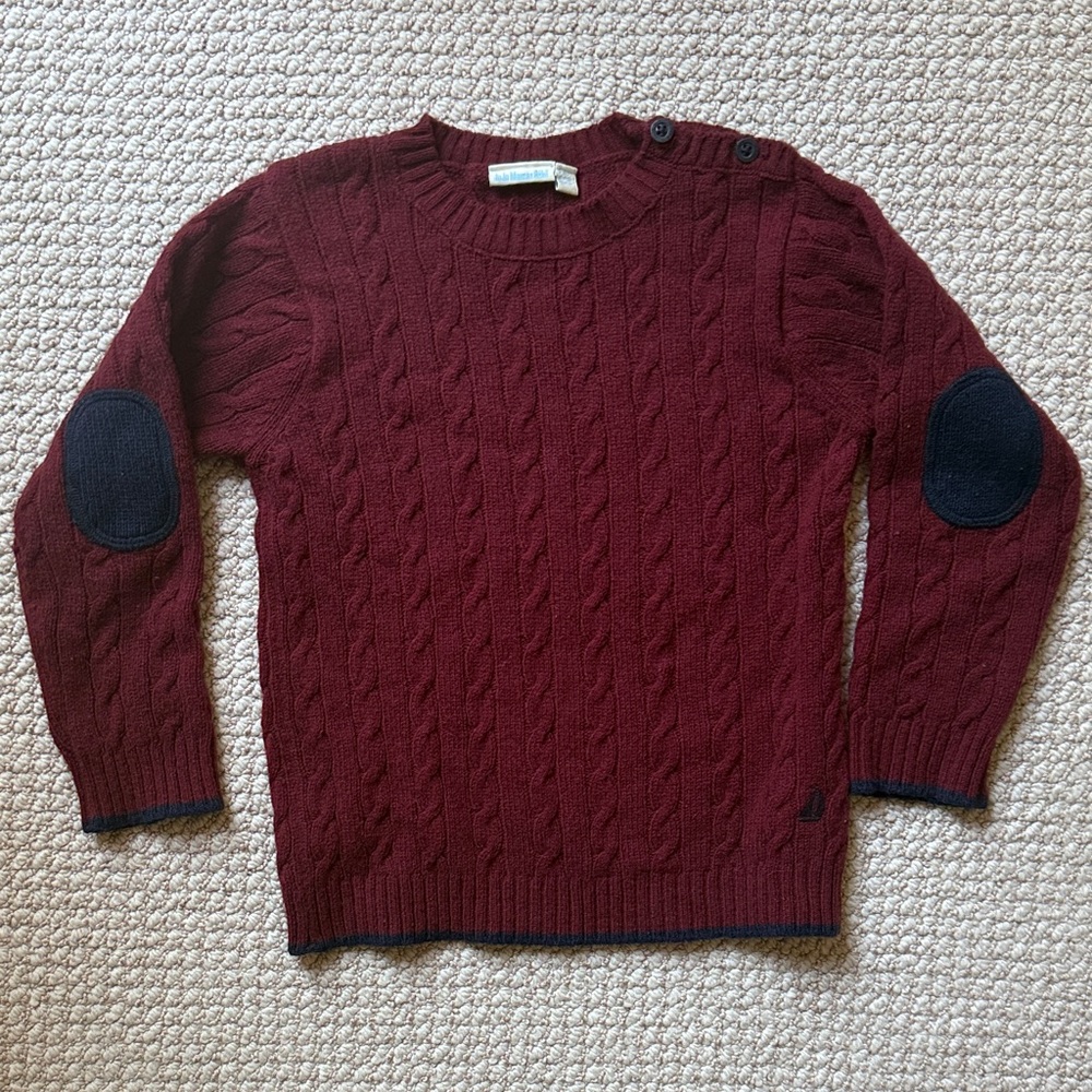 JoJo Maman Bebe Boys Lambswool Cableknit Sweater sz 5-6 years